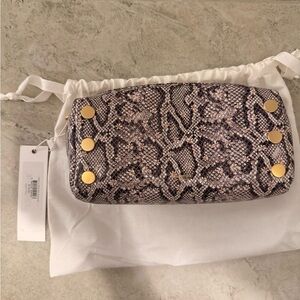 Hammitt daisy - snake leather Cosmetic Bag brand new with tags